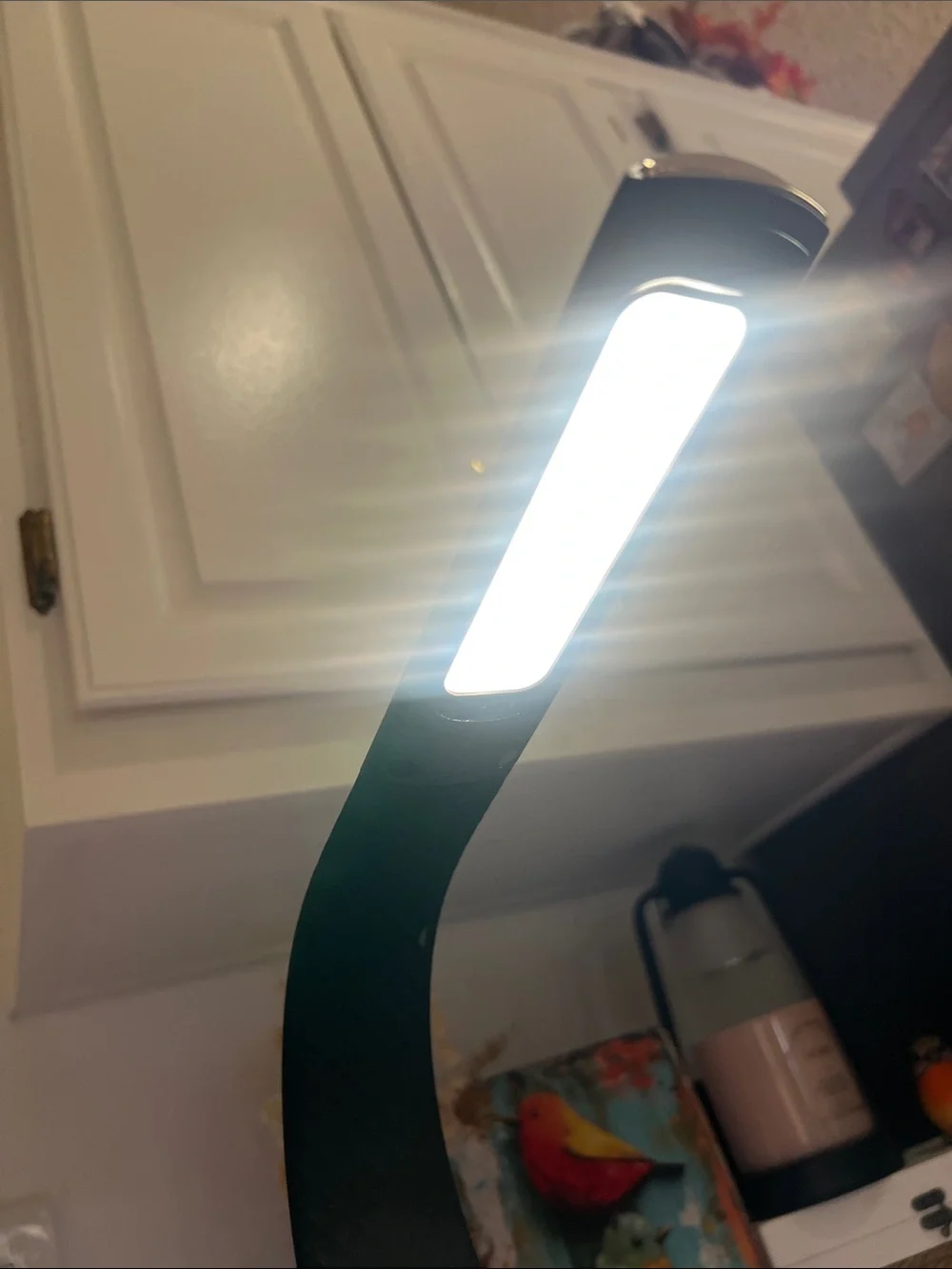 Digital LED Desk Lamp with Wireless Charger and Green Accent - Unbranded
